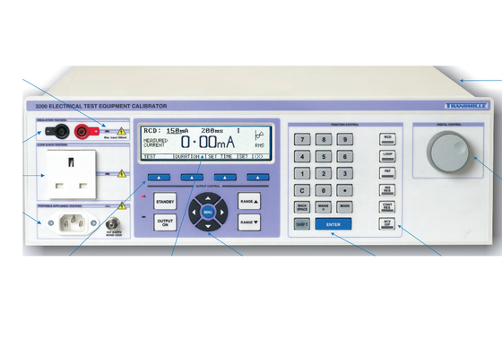 kaufen Transmille 3200-Serie Multifunktions-Elektrotestkalibrator mit Übereinstimmung mit der 17. Ausgabe, automatischer Schleifkorrektur und digitaler Wellenformfassung Online-Herstellung